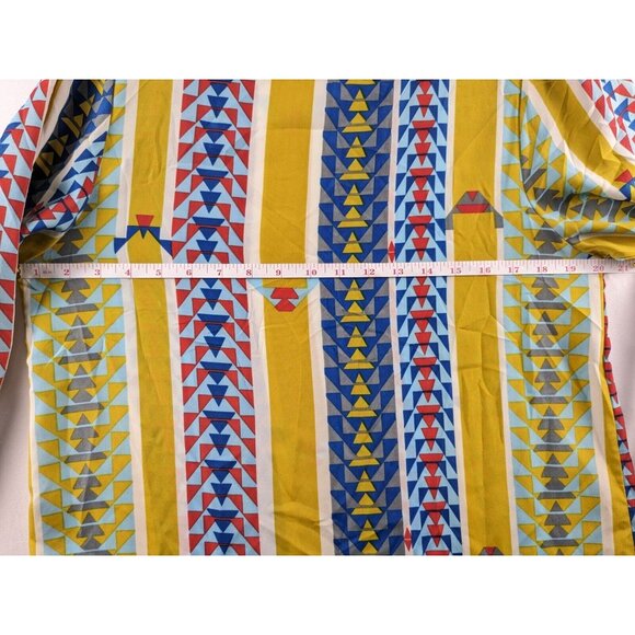 Anthropologie Francescas Bird Cage Aztec Long Sleeve Tunic Shirt Large Geometric - Picture 3 of 6